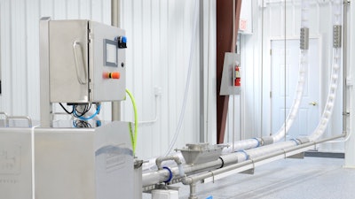 使用一个移动智能购物车集成水okups will help animal feed manufacturers to easily implement CIP in tubular drag conveyors.