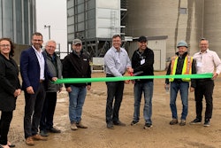 Official ribbon cutting in front of G3's new elevator in Melfort.