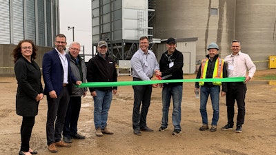 Official ribbon cutting in front of G3's new elevator in Melfort.