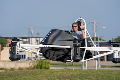 Farmers attending Landus' Innovation Connector learned about new ag tech, like cockpit-piloted sprayer drones.