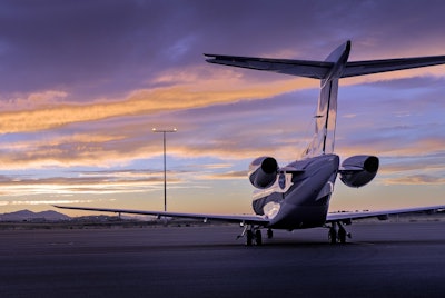 Plane On Jetway Purple Sky Kim R Hunter Pixabay