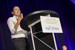 Rep. Charise Davids, R-Kansas, speaks at the Ag Outlook Forum on September 25.