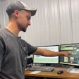 Chase Leighty, plant manager, demonstrates the Easy Automation software that controls and monitors all productions processes and equipment.