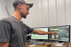 Chase Leighty, plant manager, demonstrates the Easy Automation software that controls and monitors all productions processes and equipment.