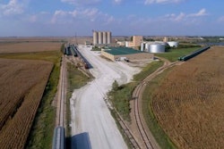 An aerial view shows the current Incobrasa facility in Gilman, Illinois.