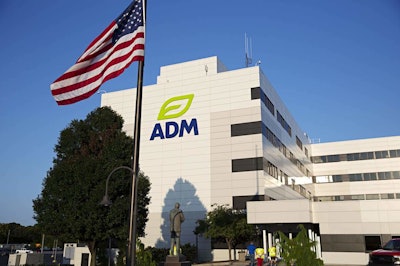 Adm Building With American Flag Via Adm