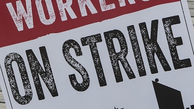workers on strike