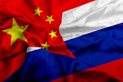 China Russia Flags Bluebeat76 Bigstock