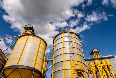 Panorama View On Agro Silos