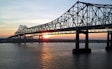 Mississippi River Bridge At Sunset