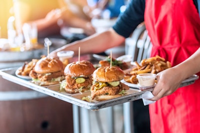 Chicken Burgers On Tray