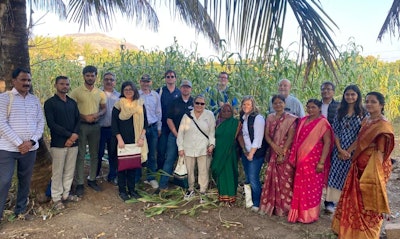 The U.S. Grains Council (USGC) and its sorghum indsutry partners traveled to India last week for an exploratory mission. The meeting focused on creating opportunities for U.S. sorghum, industrial starch extraction, feed grain applications and ethanol production. Pictured, the group visited Mandeshi NGO in Satara, an organization focused on supporting Indian women in agriculture.