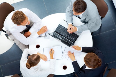 Above View Of Several Business