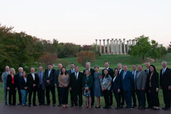 Delegation members of the 33rd Tri-National Agricultural Accord gather at the U.S. Arboretum.