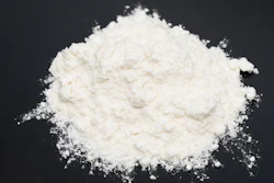White Powder Black Background