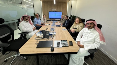 U.S. Grains Council (USGC) staff based in its Washington, D.C. headquarters and regional office in Tunis, Tunisia, recently traveled to the Kingdom of Saudi Arabia to meet with customers of U.S. corn and corn co-products to learn how to increase U.S. market share in the country. Pictured clockwise are USGC Regional Director for Europe, the Middle East and Africa Ramy Taieb (second from left); USGC Deputy Regional Director for Europe and the Middle East Ana Maria Ballesteros; USGC Senior Director of Global Strategies Kurt Shultz; USGC Manager of Global Strategies and Trade Alexander Grabois; and USGC Manager of Global Programs Sadie Marks.