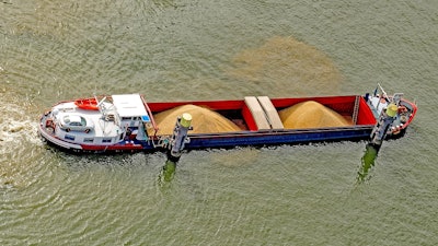 Grain Barge Loading Pixabay