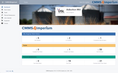 CMMS4Imperium dashboard screen