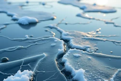 Cracked And Refrozen Ice