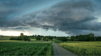 Lightning Over Farm Pixabay