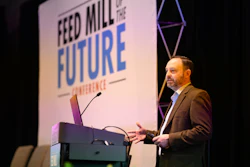 Ben Allen, CEO of BinSentry, at Feed Mill of the Future Conference.