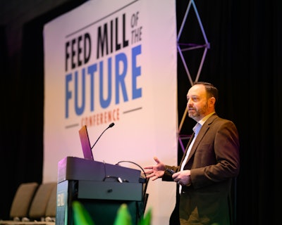 Ben Allen, CEO of BinSentry, at Feed Mill of the Future Conference.