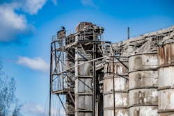Figure 1: Damaged bucket elevator and silo