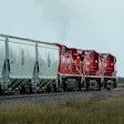 Grain Train On Canadian Pacific Railroad