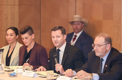 Last week, U.S. Grains Council (USGC) Chairwoman Verity Ulibarri (front, second from left) and USGC President and CEO Ryan LeGrand (front, second from right) traveled to Beijing and Hong Kong, China to discuss opportunities for U.S. synthetic aviation fuel exports during a U.S. Department of Agriculture Agribusiness Trade Mission (USDA ATM).
