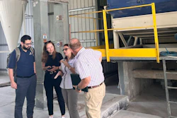 In May, U.S. Grains Council (USGC) staff traveled to Panama to visit U.S. corn customers and discuss ways to maximize profits through proper storage and applications for broken corn and foreign materials (BCFM). USGC Manager of Global Strategies and Trade Alexander Grabois (leftmost), USGC Regional Programs and Special Projects Manager Sierra Richey (second from left) and USGC Regional Consultant Alejandro Gonzalez are pictured discussing the equipment and practices of a feed mill in Panama.