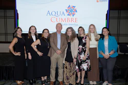 The U.S. Grains & BioProducts Council (USGBC) hosted a conference promoting the nutritional benefits of U.S. corn co-products, including distiller’s dried grains with solubles (DDGS) and corn fermented protein (CFP) to Latin American aquaculture industry leaders. Pictured from left to right are USGBC Regional Director for Latin America Marri Tejada; USGBC Regional Programs and Special Projects Manager Sierra Richey; USGBC Marketing Specialist Diana Correa; USGBC Regional Consultant Alejandro Gonzalez; USGBC Senior Marketing Specialist Patricia Esqueda; USGBC Marketing Specialist Angelica Rios; USGBC Manager of Global Programs Samantha Redfern; and USGBC Regional Programs Manager Egna Rodriguez.