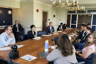 The U.S. Grains & BioProducts Council (USGBC) recently escorted a group of South Korean biotechnology advisors on a tour of the U.S. agricultural value chain and organized meetings with producers, exporters and regulatory agencies across the U.S. Pictured, the team meets with U.S. government departments covering biotechnology at the U.S. Department of Agriculture's headquarters in Washington, D.C.