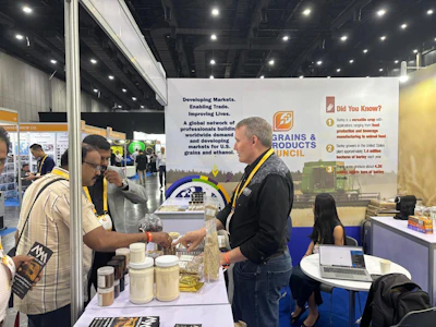 Briess Malt Division Manager Michael Forncrook and other Council member representatives spoke to interested brewing industry stakeholders about the quality and availability of U.S. malt and barley.