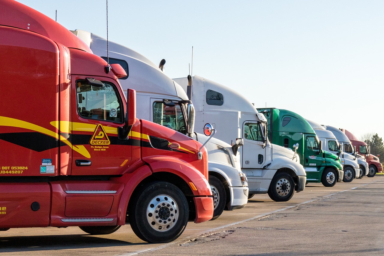 Trucks Lined Up