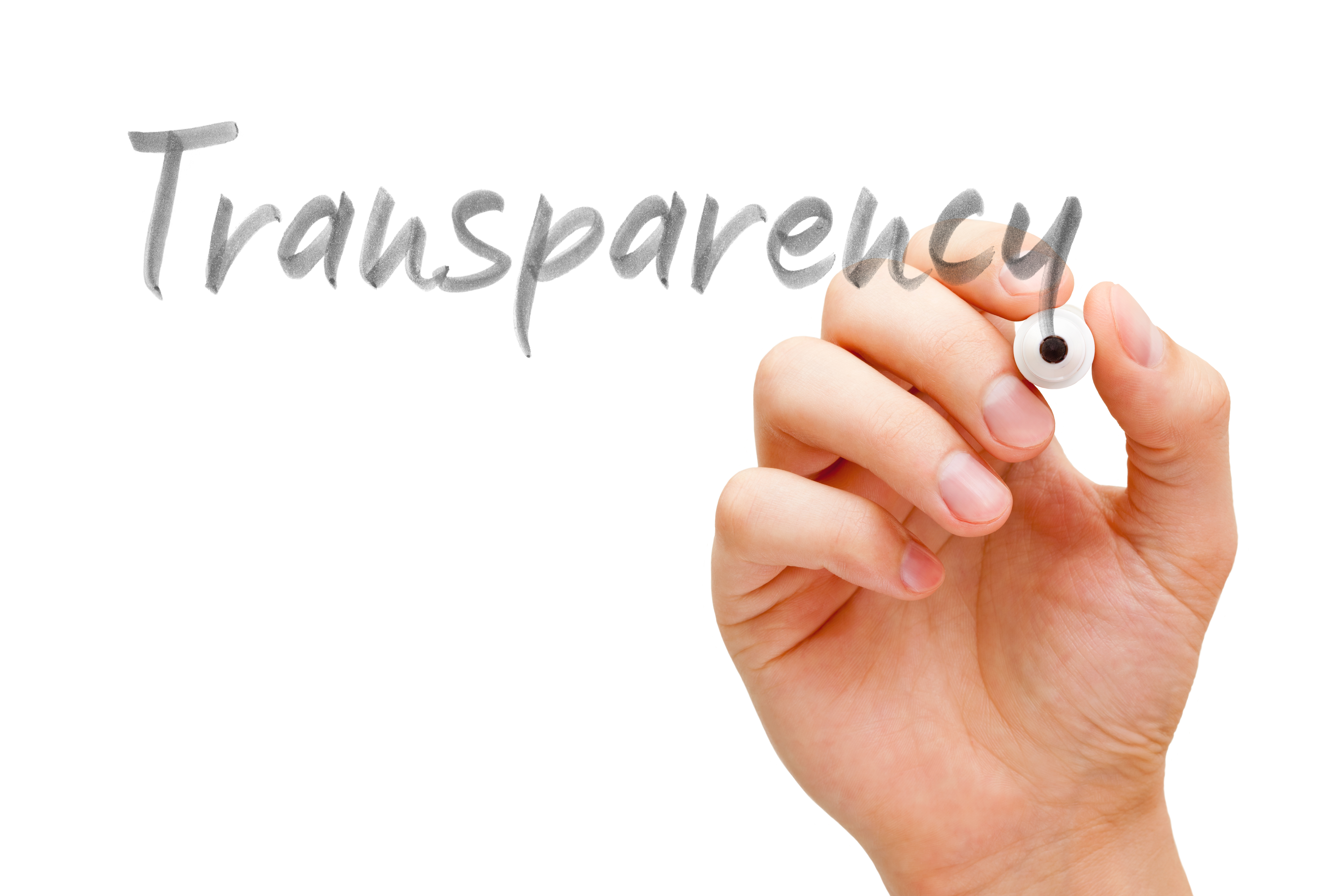 Hand Writing Word Transparency