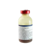 Coccidiosis vaccine vial with red cap and yellow-white label
