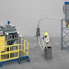 Flexicon PNEUMATI-CON® dilute phase vacuum conveying system designed for unloading containers and bags.