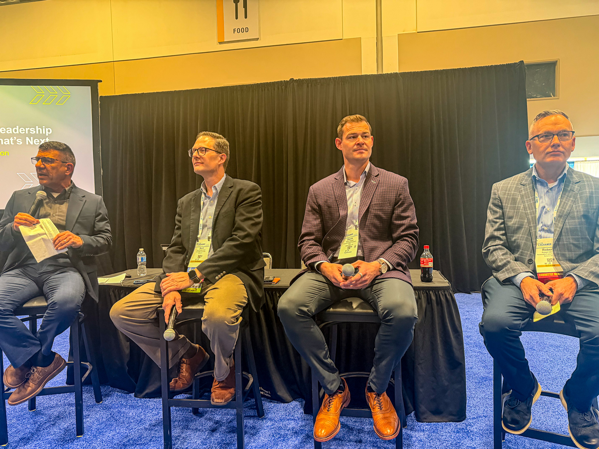 From Right: John Caupert, CEO, GEAPS; Devin Mogler, president and CEO, National Oilseed Processors Association (NOPA); Kurt Rosentrater, professor, Iowa State University; Robert White, SVP of Industry Relations & Market Development, Renewable Fuels Association (RFA)
