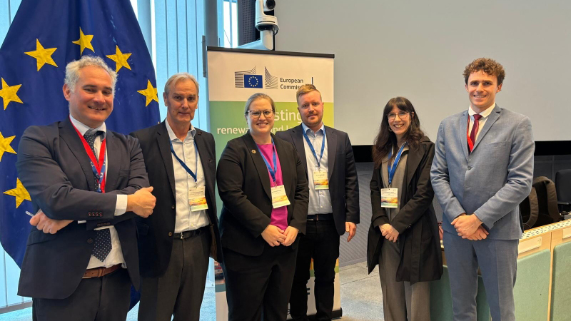 The U.S. Grains & BioProducts Council (USGBC) recently conduced a follow-up mission to Spain and Belgium to continue expanding the organization&rsquo;s presence as a trusted partner in biofuel policy expansion in the region. Pictured from left to right are DG MOVE Policy Officer Pablo Fabregas Mart&iacute;nez; ADM General Manager of Ethanol Market Development Christian Delahouliere; Growth Energy Director of Global Policy Emily Marthaler; StepOne Tech CEO Tuomo Isokivij&auml;rvi; USGBC Regional Ethanol Manager for the European Union, United Kingdom and Canada Stephanie Larson; and DG MOVE Policy Officer Martin Burgat.