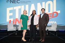 U.S. Grains & BioProducts Council (USGBC) staff recently led groups of ethanol stakeholders from Mexico and Latin America (LTA) to the Renewable Fuels Association's (RFA's) National Ethanol Conference in Orlando, FL. Pictured from left to right are USGBC Director of Global Ethanol Export Development Alicia Koch; USGBC Manager of Global Ethanol Programs Joana Hassan; and USGBC Senior Manager of Global Ethanol Export Development Ankit Chandra.