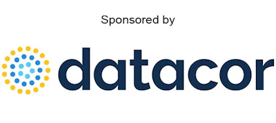 Datacor logo featuring blue and yellow circular dot pattern with navy text