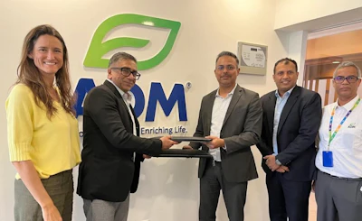 L-R: Myriam Sainz (Senior Director of Strategic Initiatives, TechnoServe), Krishnan Hariharan (Senior Practice Lead, TechnoServe), Amrendra Mishra (MD & Country Manager, ADM India), Arun Khera (GM, Govt. Relations, ADM India), and Apoorve Garg (GM – COMMERCIAL, ADM India)