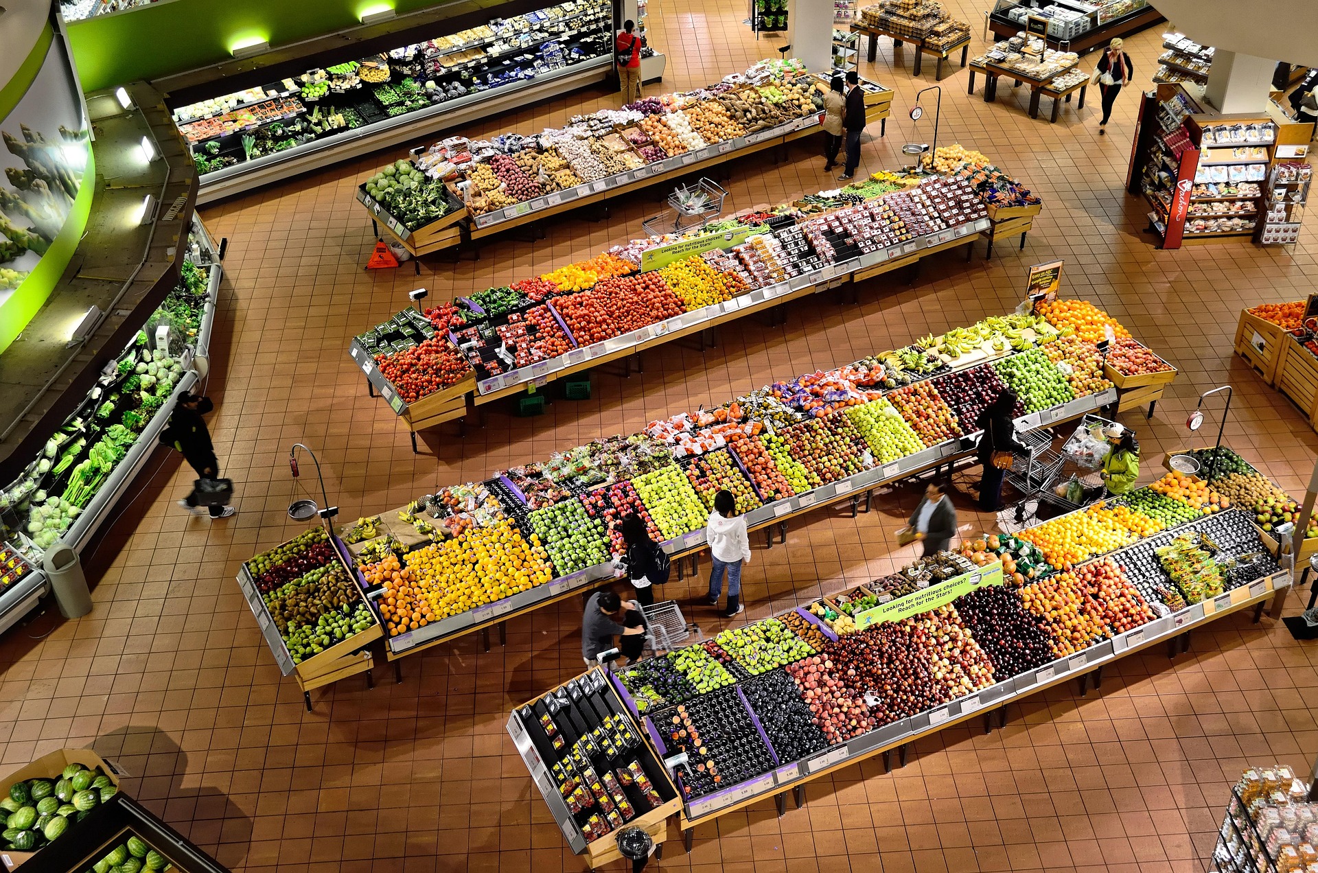 Overhead View Supermarket Elasticcomputefarm Pixabay