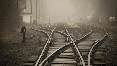 Rail Track Split Fog Jguemez Pixabay