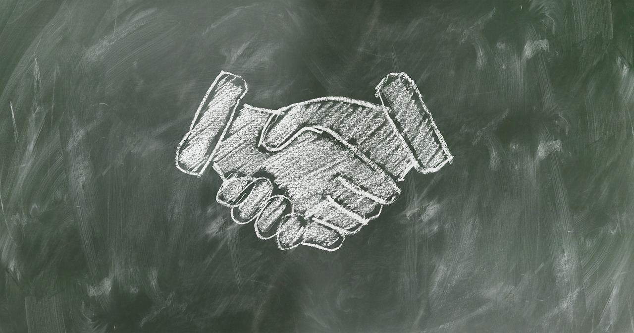 Shaking Hands Chalkboard Geralt Pixabay