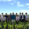The U.S. Grains & BioProducts Council (USGBC) recently led a group of Japanese feed industry leaders and journalists to Nebraska and Iowa to showcase the sustainable production practices of U.S. corn. Pictured with the team at a farm in Nebraska are USGBC Program and Administrative Manager Michiyo Hoshizawa (front, fourth from left); USGBC Director in Japan Tommy Hamamoto (rear, third from left); and USGBC Director of Global Sustainability Carlos F. Suárez (rightmost).