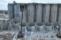 The demolition of 146 concrete silos in Lincoln, Nebraska, is slated to be completed by the end of 2026. The high-reach demolition excavator extends 120 feet, enabling a safer structure removal from the top to bottom.