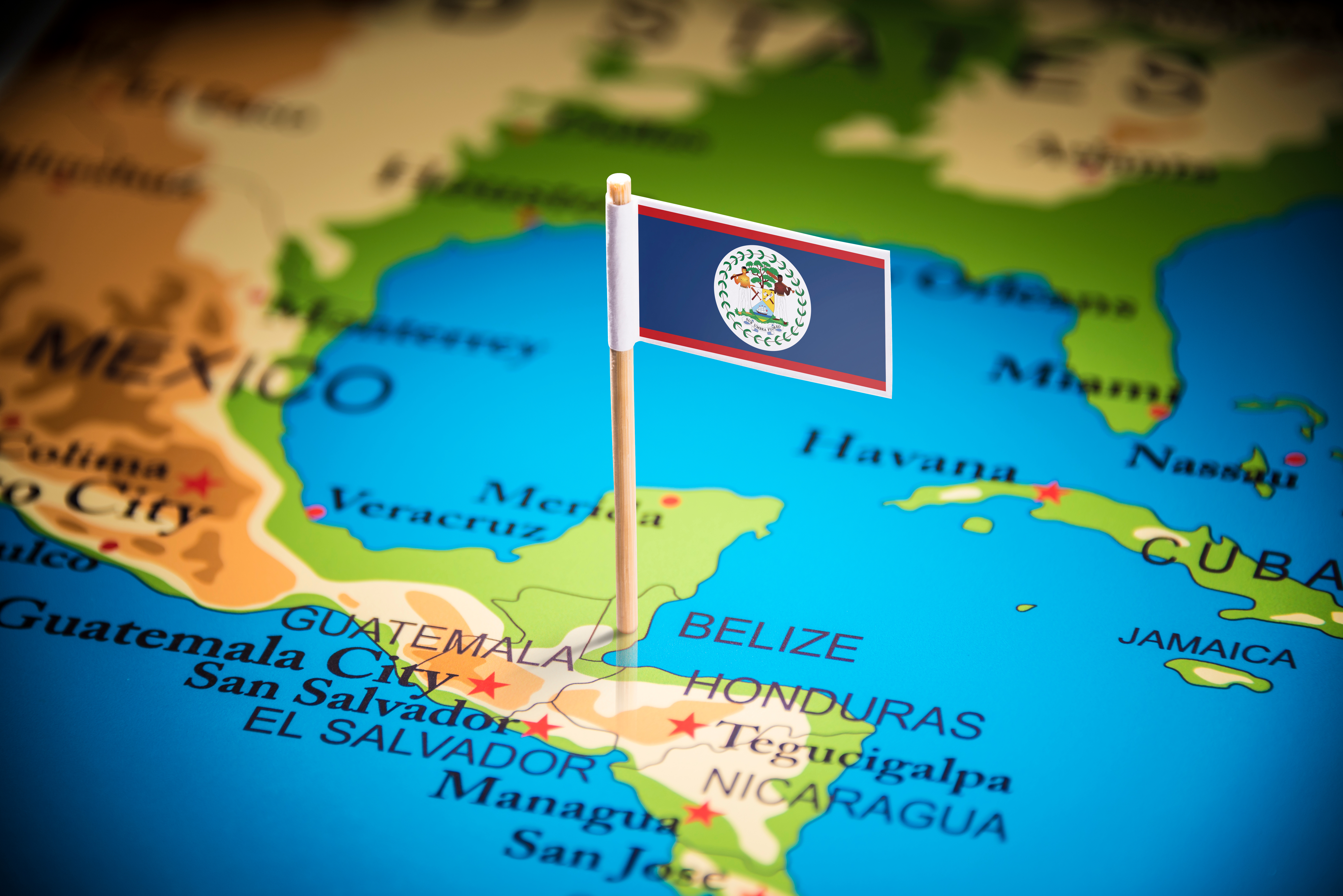Belize Map Flag