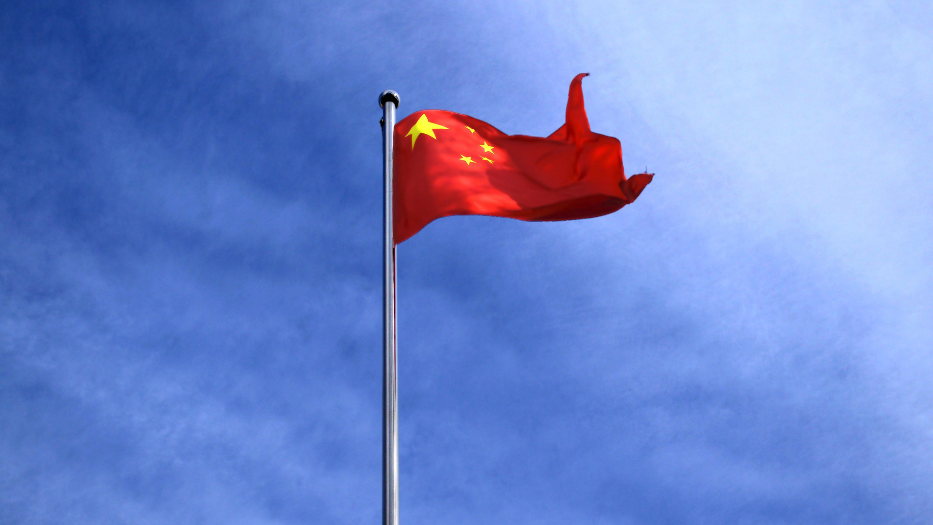 Chinese Flag Against Sky Pixabay
