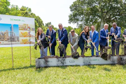 CHS, OCP and government officials celebrate today's announcement of a proposed joint venture in Waggaman, Louisiana, to strengthen domestic fertilizer production in the United States. From left, Emily Domenech, executive director, Federal Permitting Improvement Steering Council; Faris Derrij, chair and CEO, OCP Nutricrops; Kevin Kimm, CEO, OCP North America; U.S. Deputy Secretary of Agriculture Stephen Vaden; U.S. Secretary of Agriculture Brooke Rollins; Louisiana Governor Jeff Landry; Jay Debertin, president and CEO, CHS ; Byron Lee, Jefferson Parish Council, District 3; and Matt Sokol, president and CEO, Cornerstone Chemical Company.
